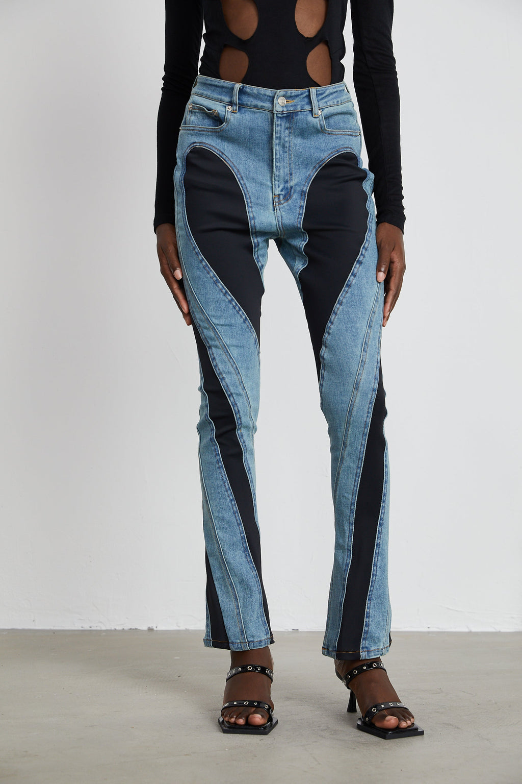 Noémie Spiral Panelli Skinny Jean Pantolon