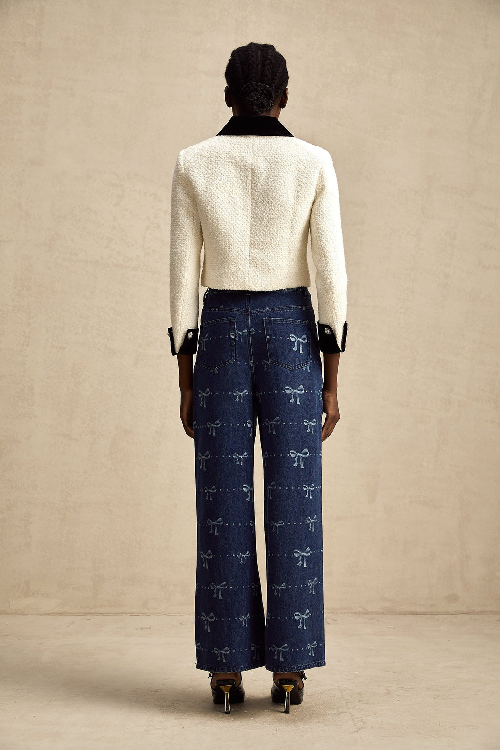 Jeanne Kontrast Renk İşlemeli Ceket