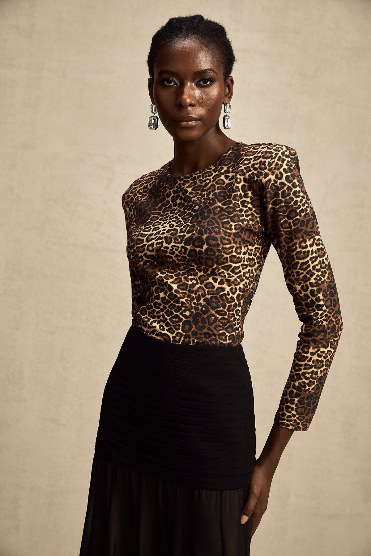Lise Leopar Desenli Body