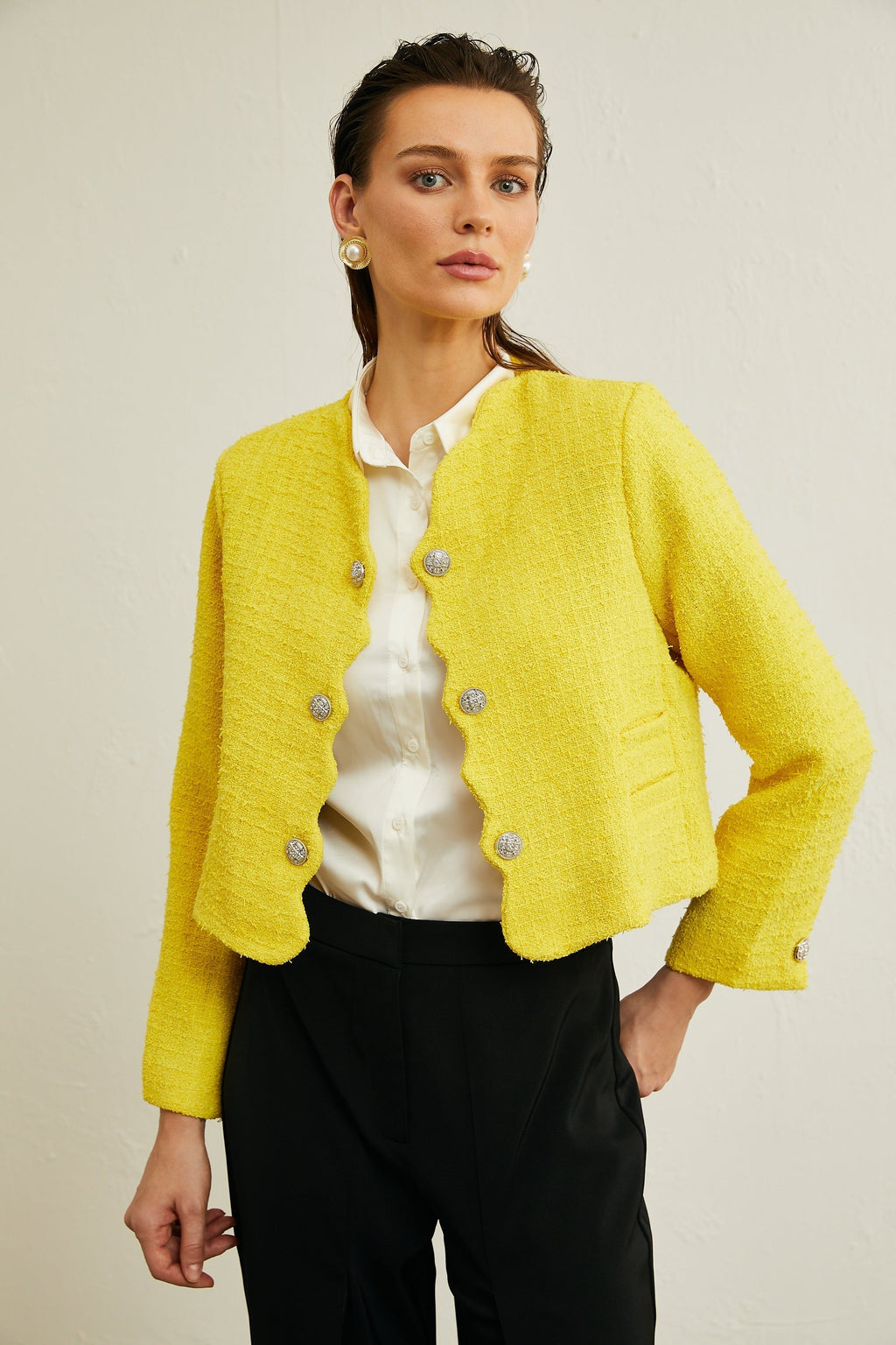 Ulrike Sarı Fisto Kesimli Ceket
