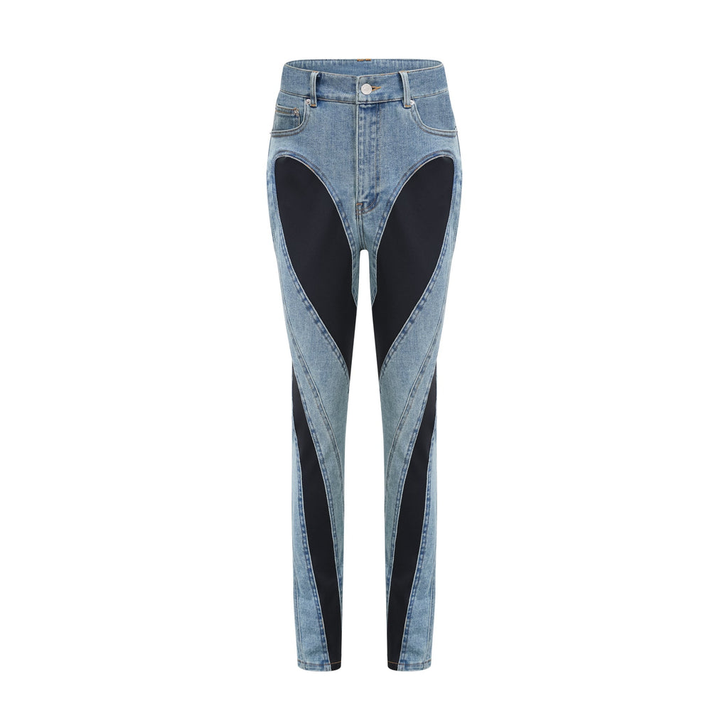 Noémie Spiral Panelli Skinny Jean Pantolon