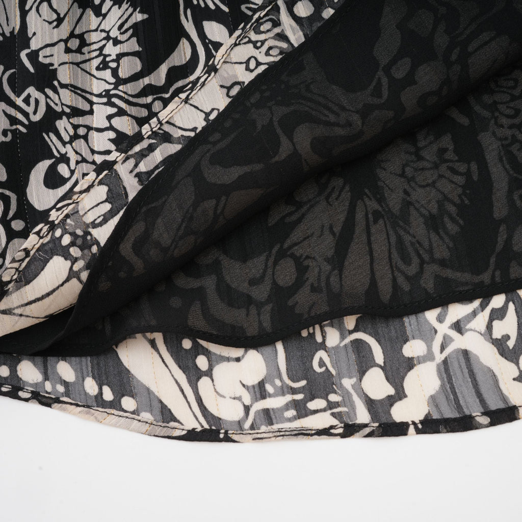 Perrine Desenli V Yaka Mini Elbise
