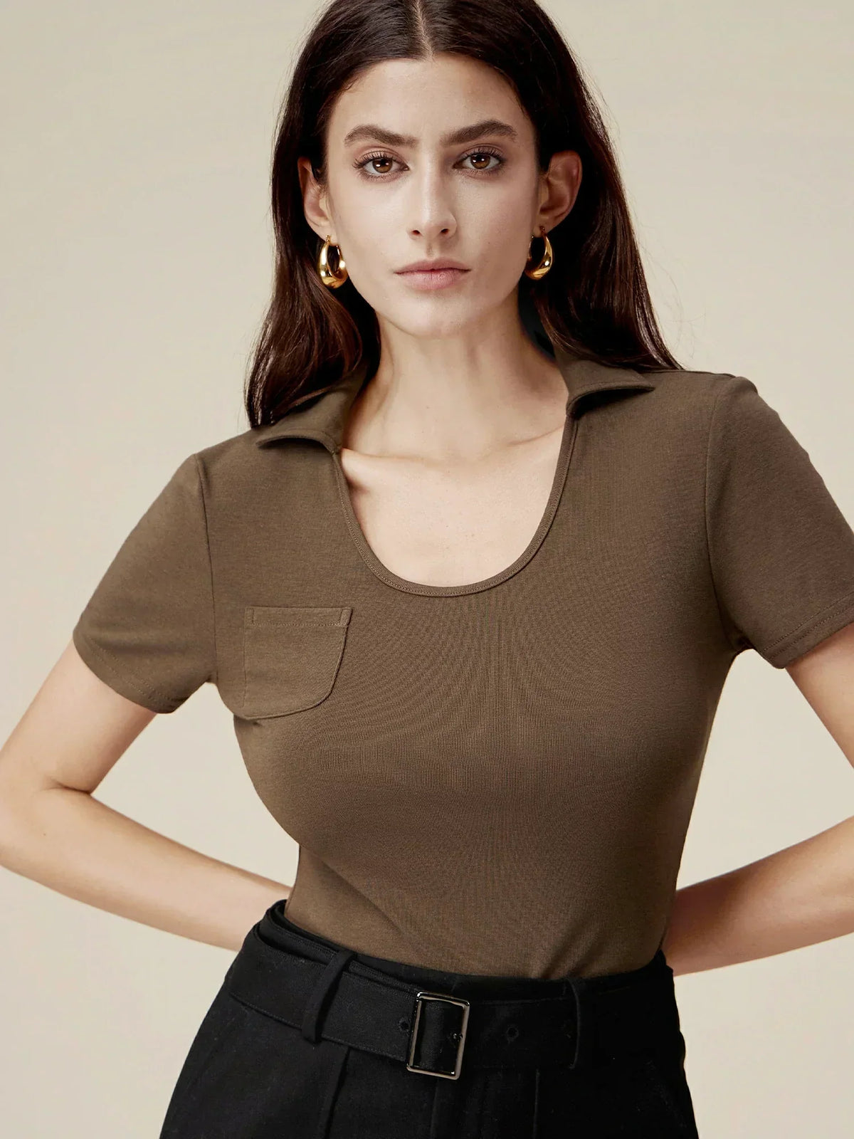 Pamuklu Slim Fit Kaburga Örgü Üst