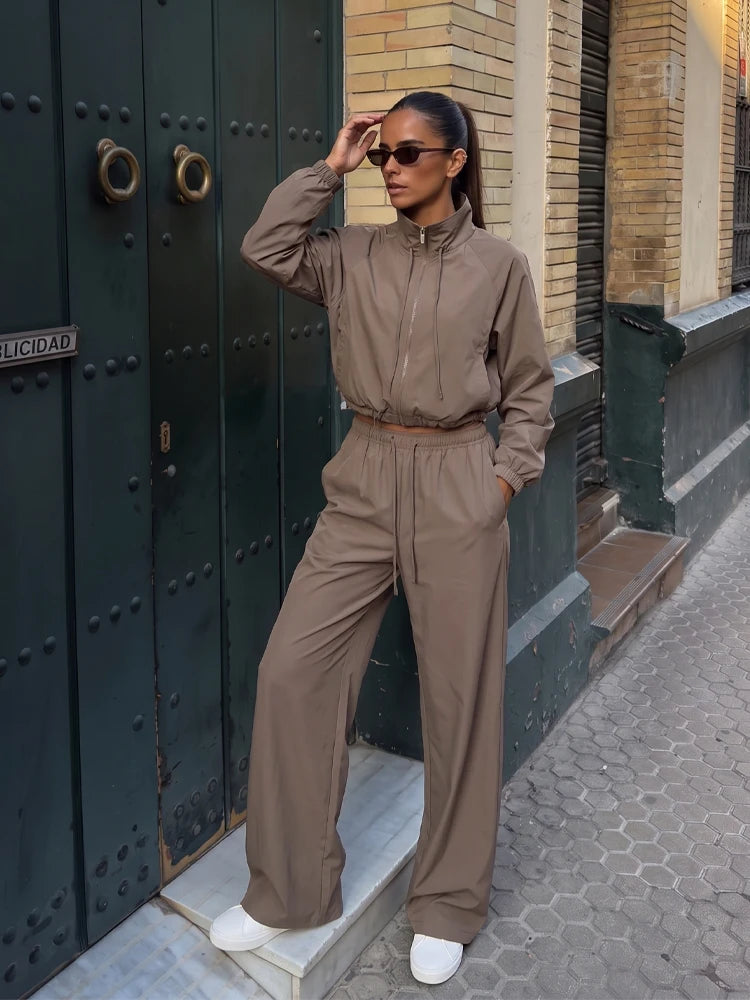 Amy Sport Suit Jacket & Wide Leg Pants
