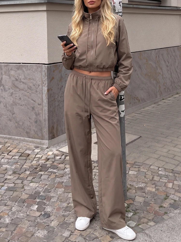 Amy Sport Suit Jacket & Wide Leg Pants