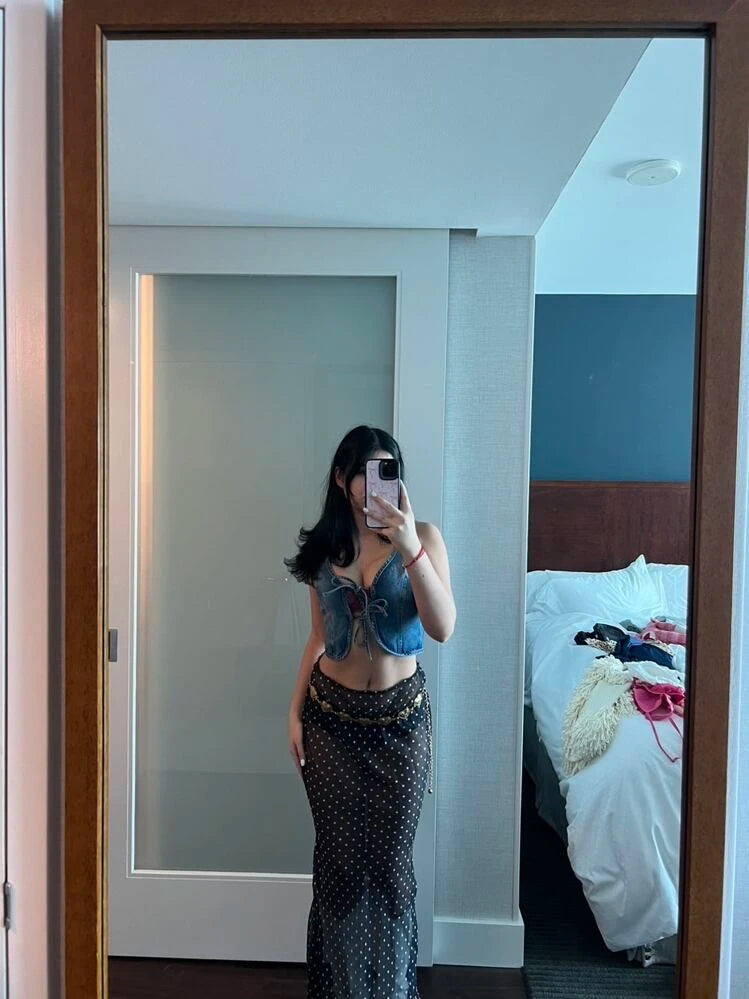 Eva Polka Dot Maxi Skirt