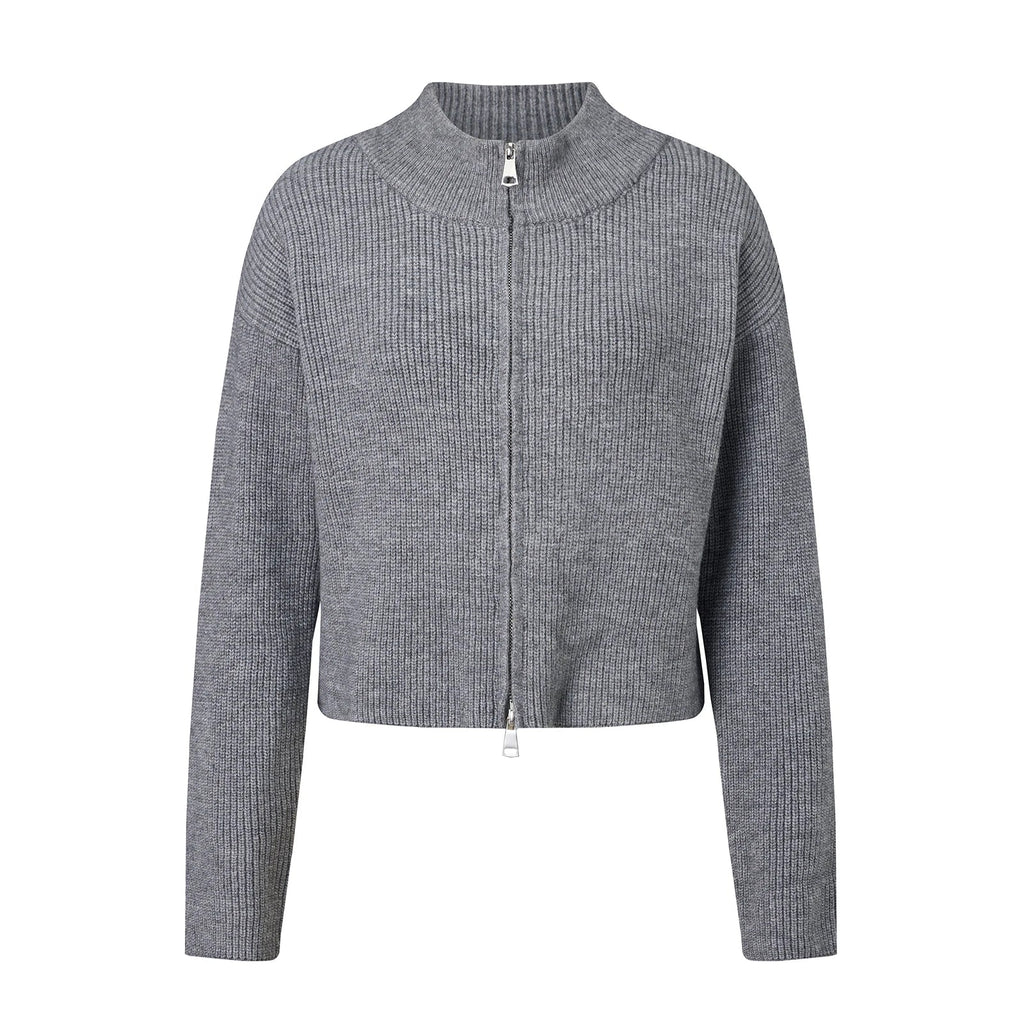 Lisa Double Zip Knit Cardigan