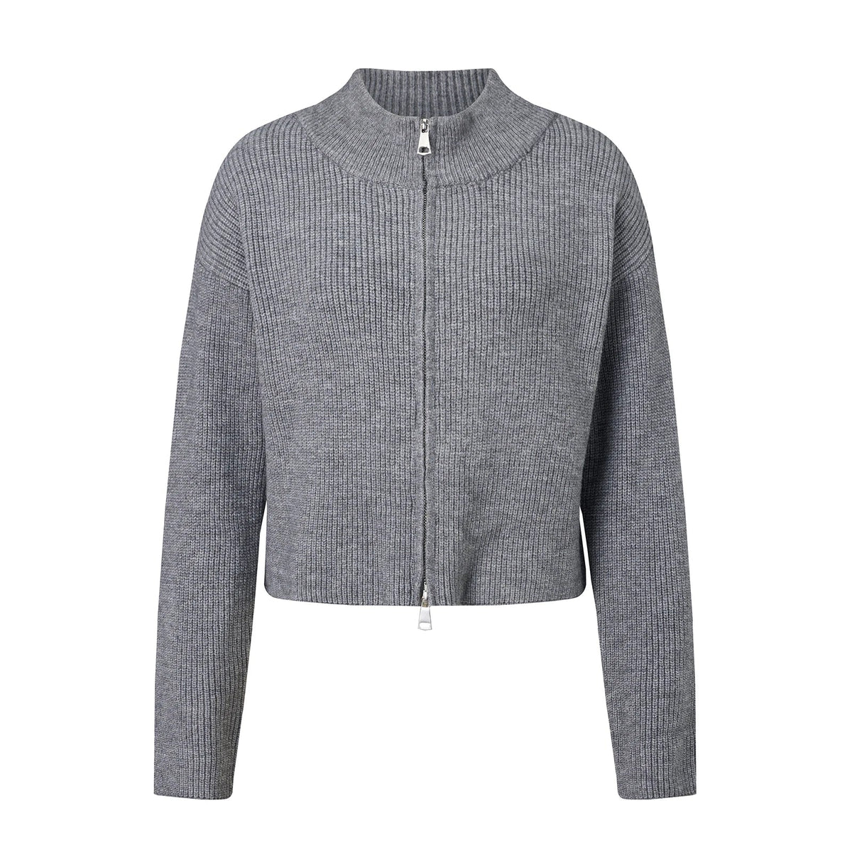 Lisa Double Zip Knit Cardigan