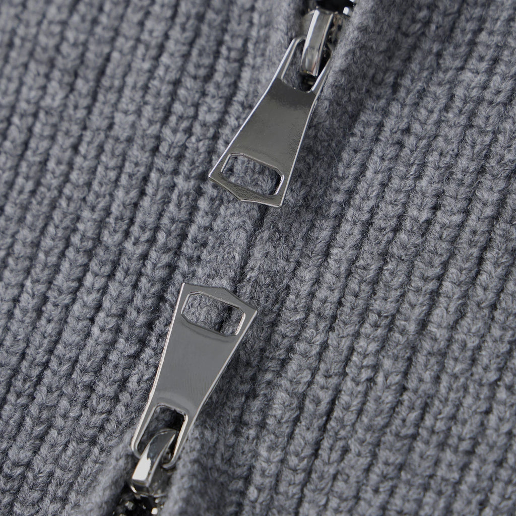 Lisa Double Zip Knit Cardigan