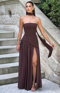 Maliyah Maxi Elbise - Kahverengi ®