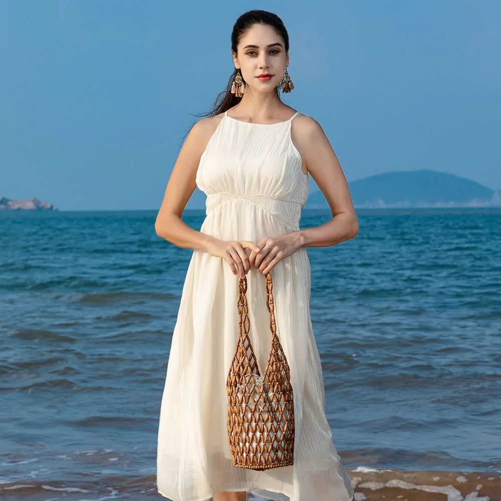 Margot Woven Beaded Tote Bag