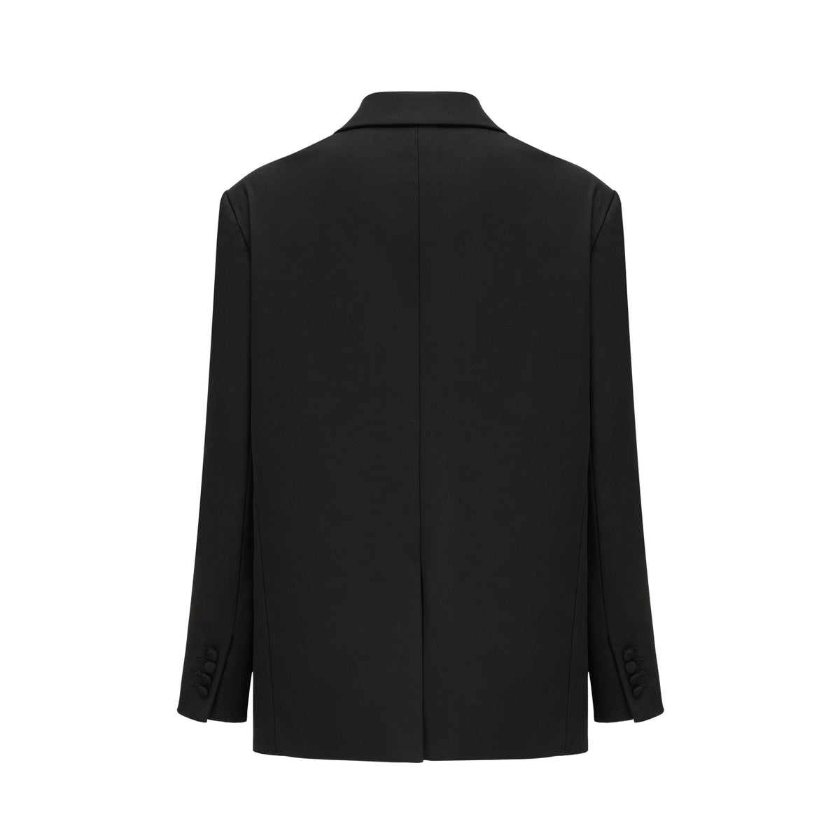 Renée Siyah Bol Kesim Tek Düğmeli Yün Blazer