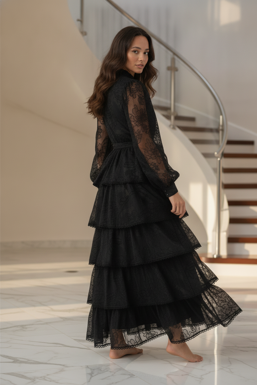 Siyah Çiçekli-1