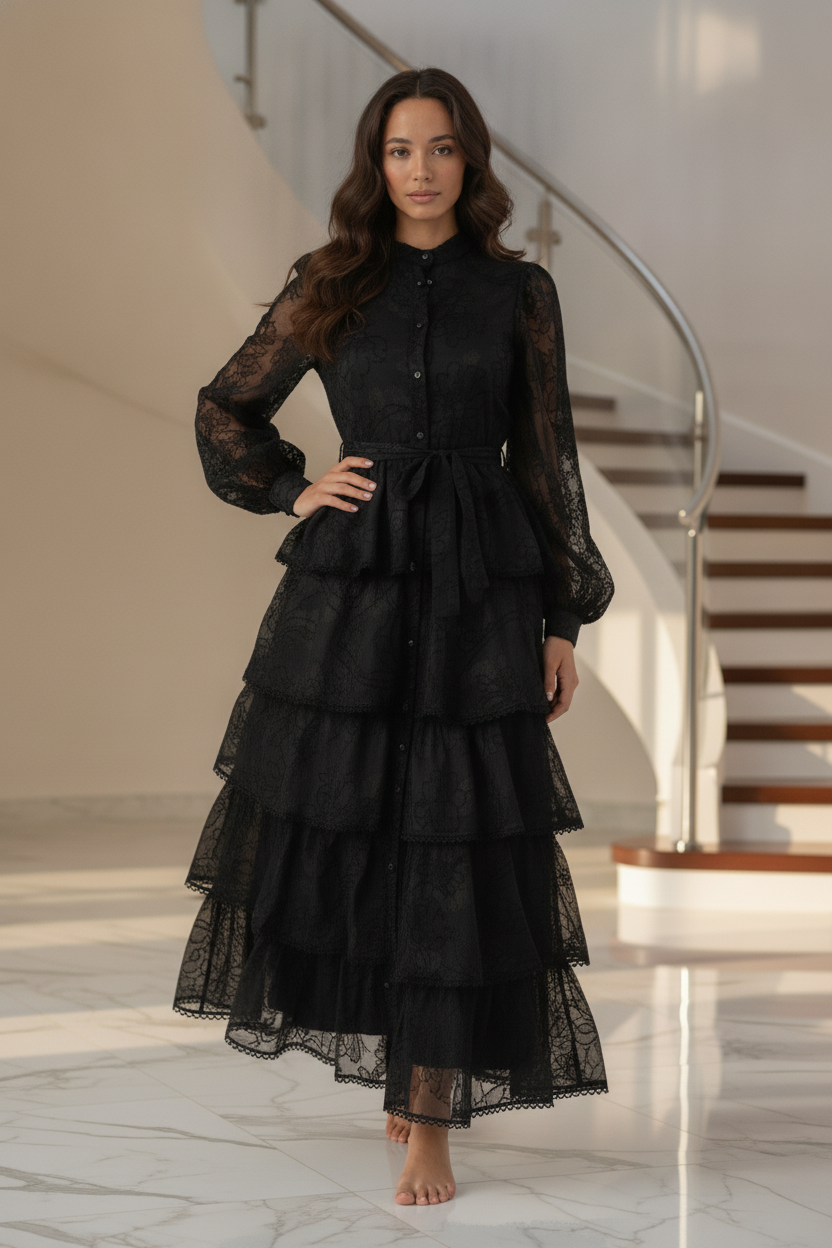 Siyah Çiçekli-2