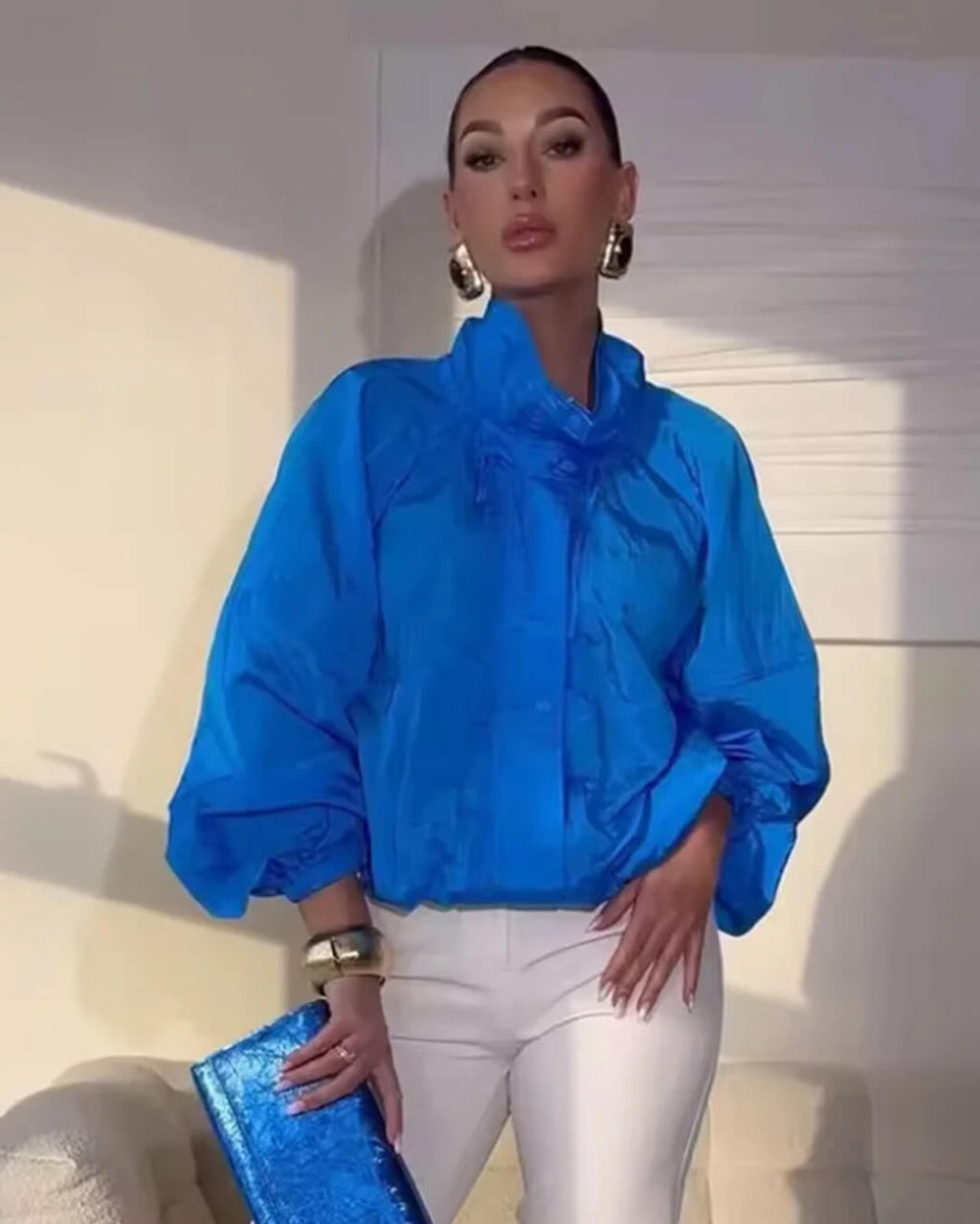 Alice Stand Collar Windbreaker Jacket