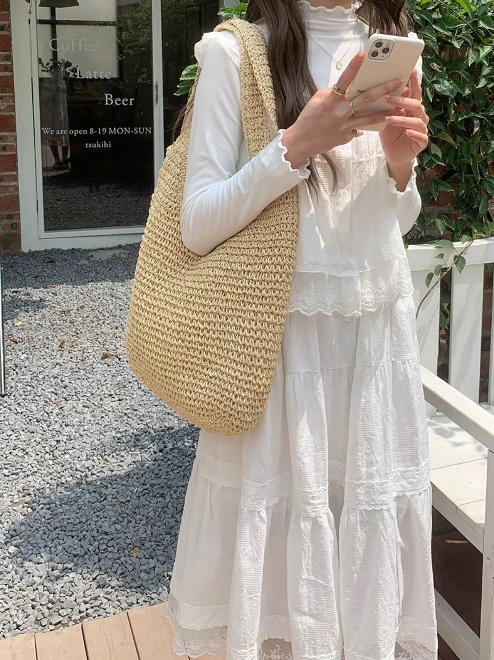Beatrice Dokuma Hasır El Çantası