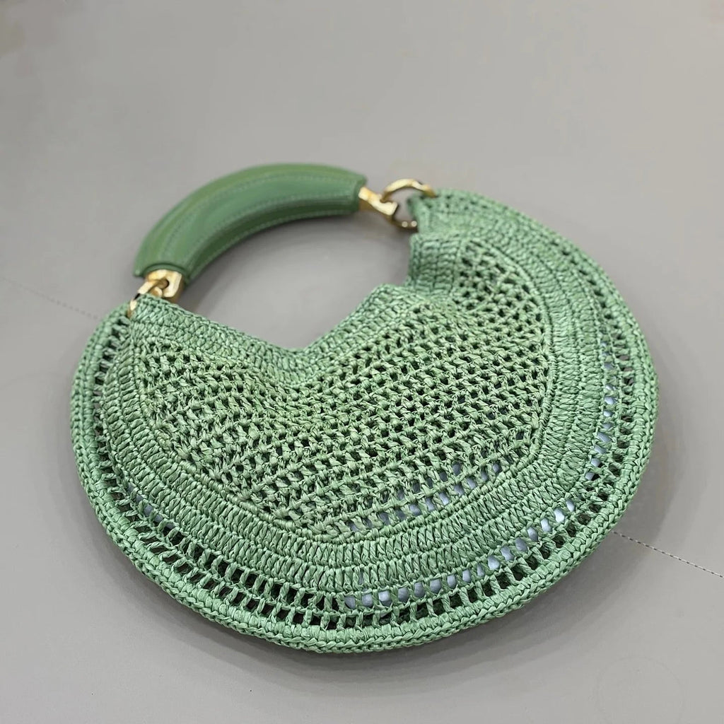 Bianca Crescent Woven Bag