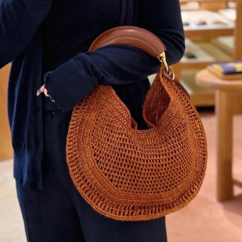 Bianca Crescent Woven Bag
