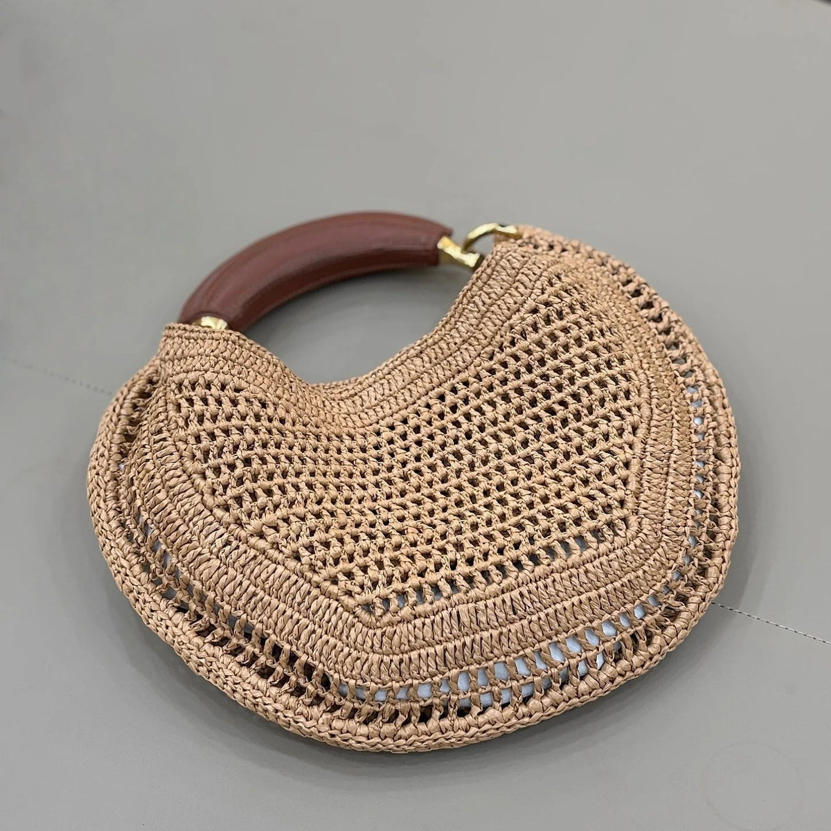 Bianca Crescent Woven Bag
