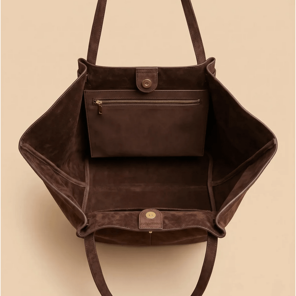 Dina Bat-Wing Suede Tote Bag