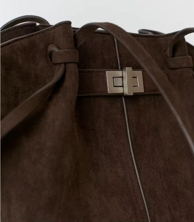 Dina Bat-Wing Suede Tote Bag