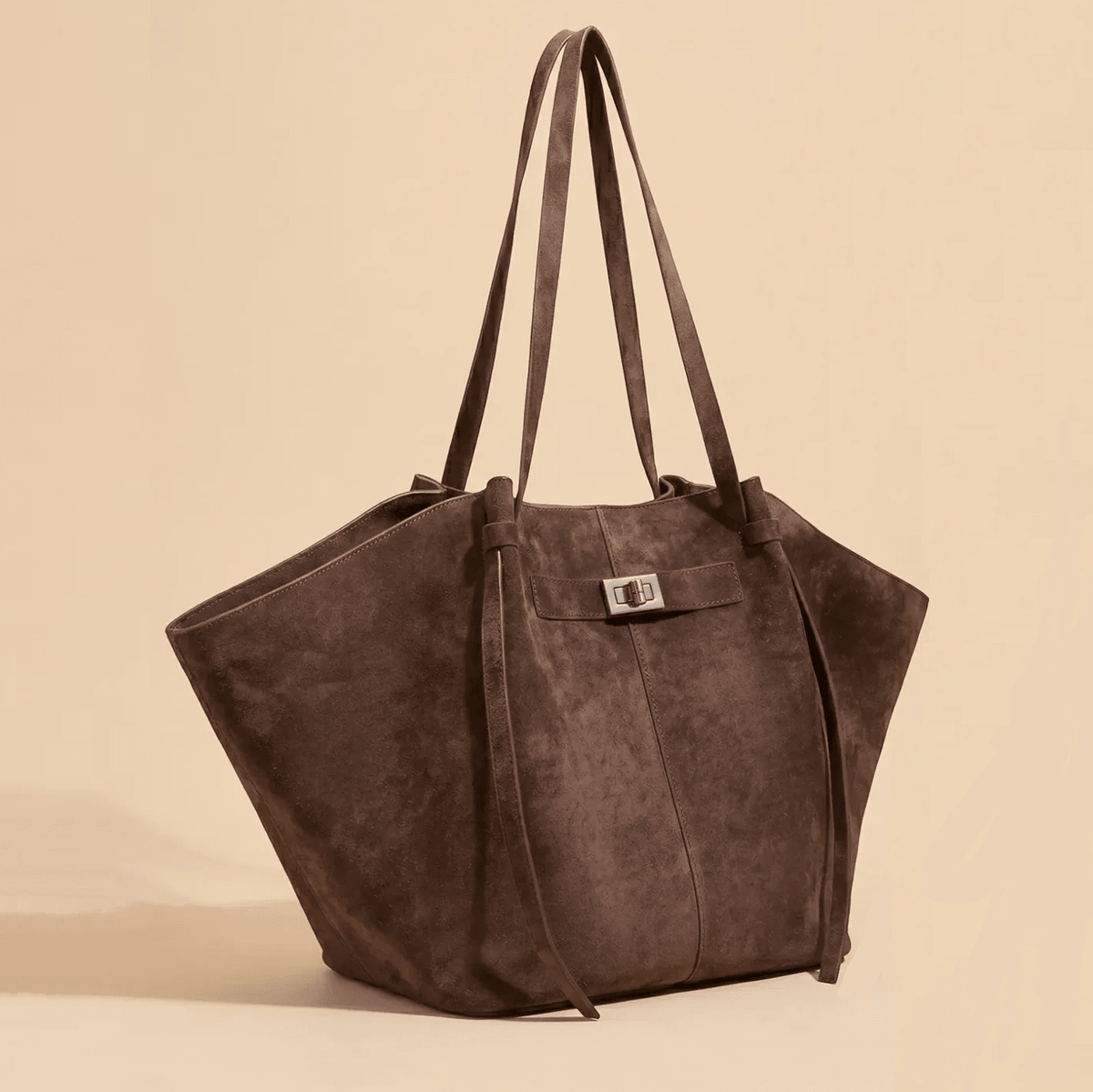 Dina Bat-Wing Suede Tote Bag