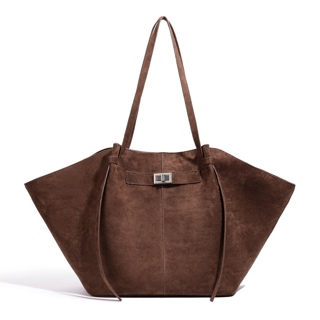 Dina Bat-Wing Suede Tote Bag
