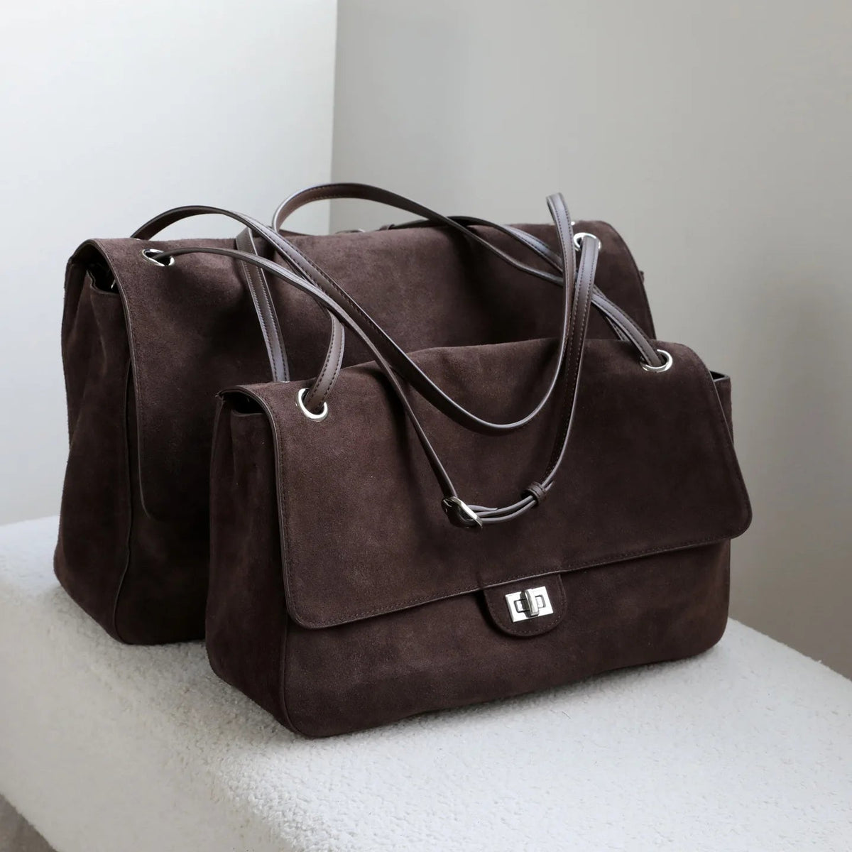Esther Dokulu Deri Retro El Çantası