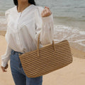 Olivia Hand-Woven Straw Tote Bag