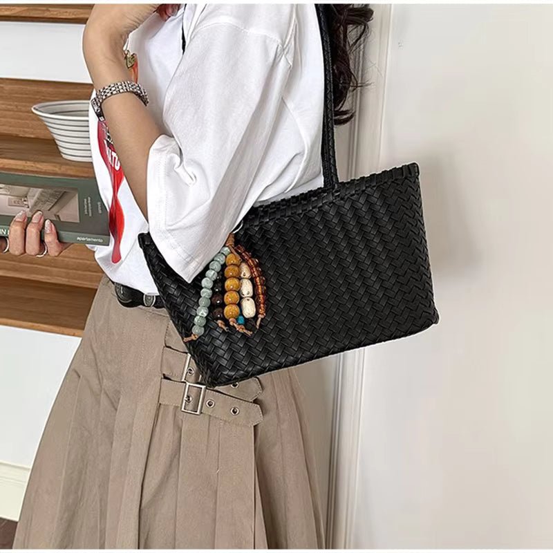 Emma Straw Woven Tote Bag