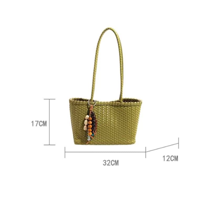 Emma Straw Woven Tote Bag