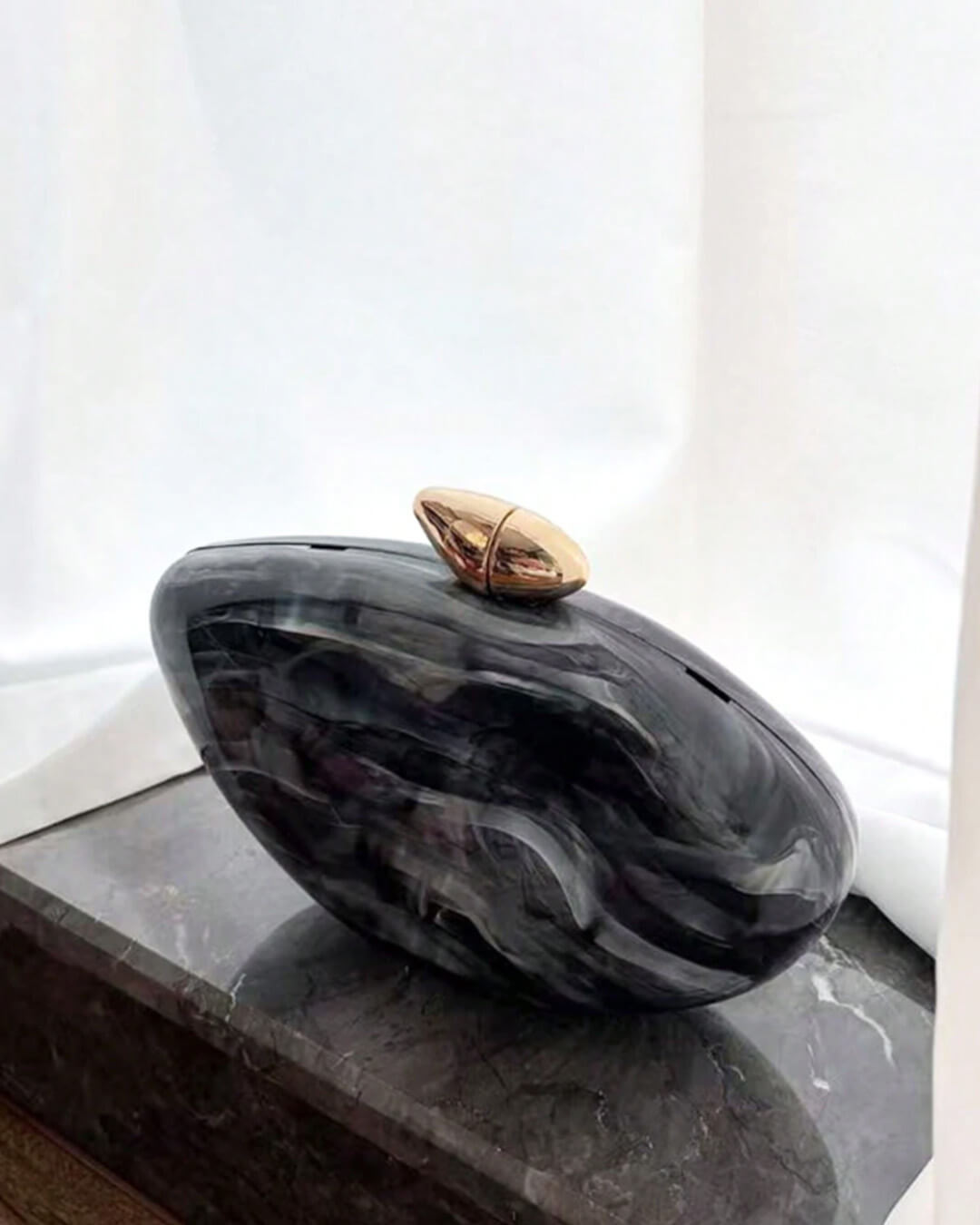 Bianca Shell-Shaped Acrylic Evening Clutch