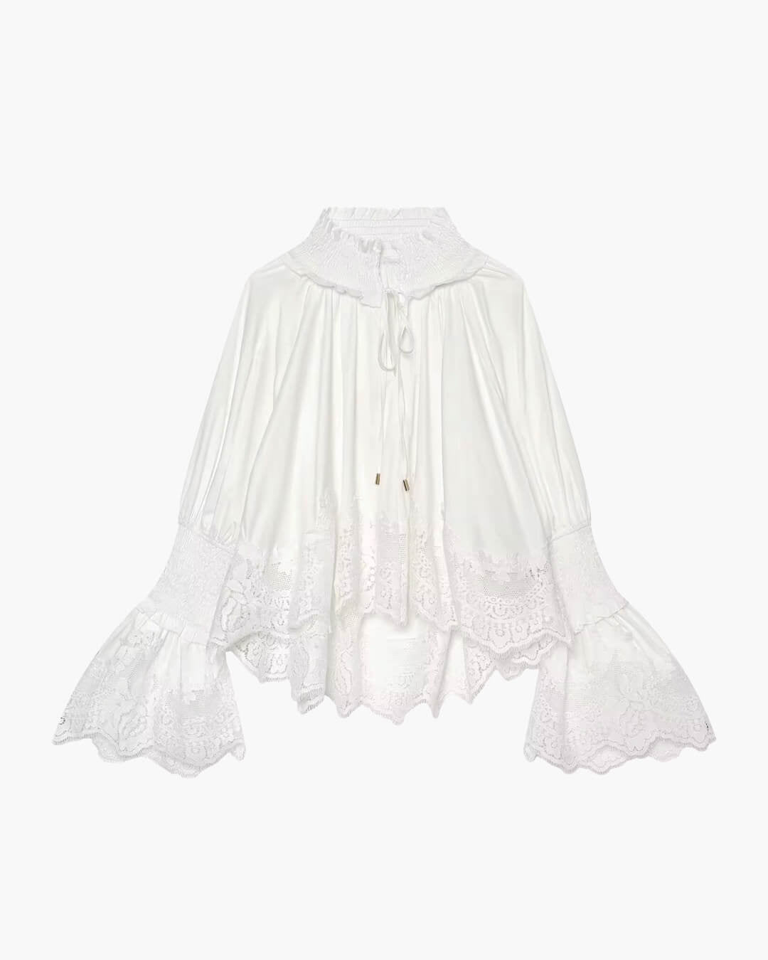 Annie Embroidery Lace Trim Blouse
