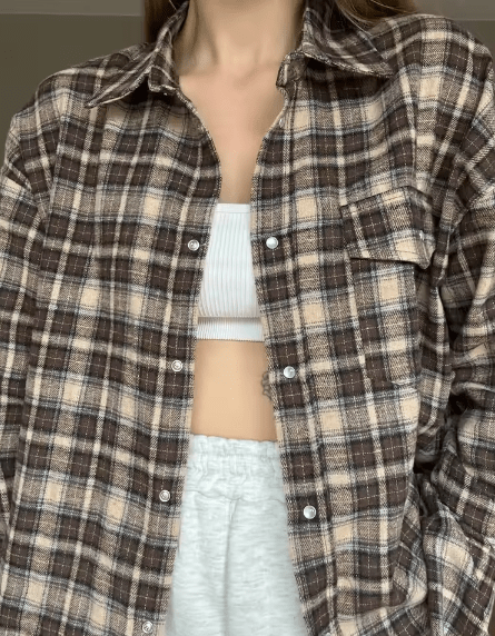 Melissa Oversized Plaid Shirt