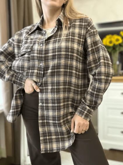 Melissa Oversized Plaid Shirt