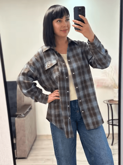 Melissa Oversized Plaid Shirt