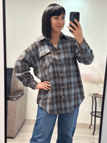 Melissa Oversized Plaid Shirt