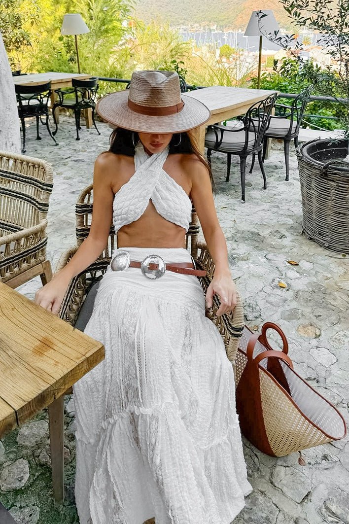 Brianna Lace Tiered Maxi Skirt