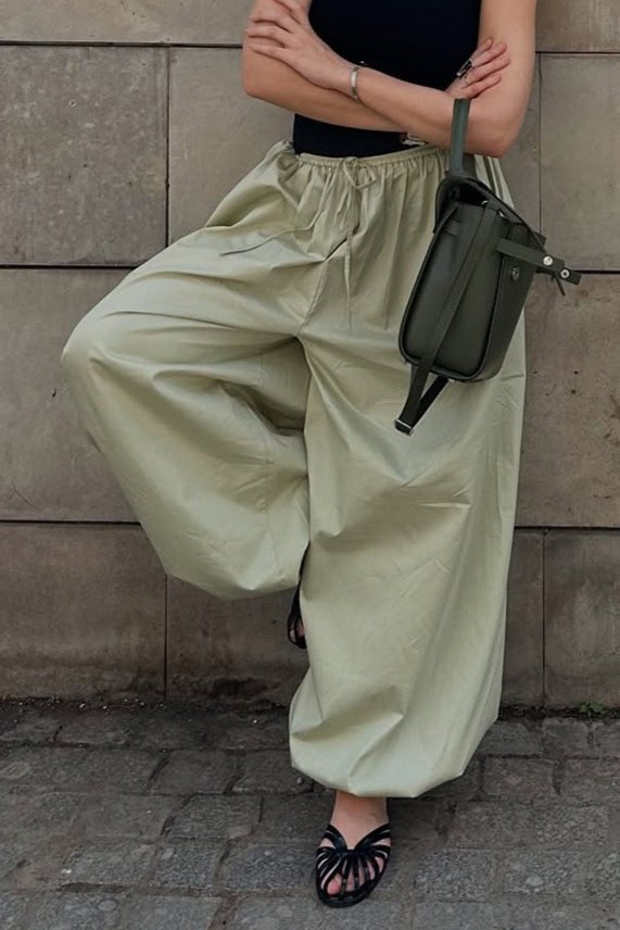 Inga Lastik Bel Bol Paça Pantolon