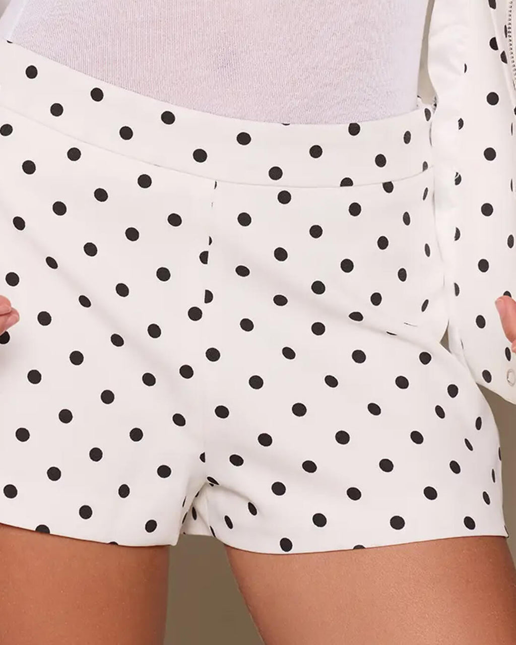 Jillian Polka Dot Mid-Rise Shorts