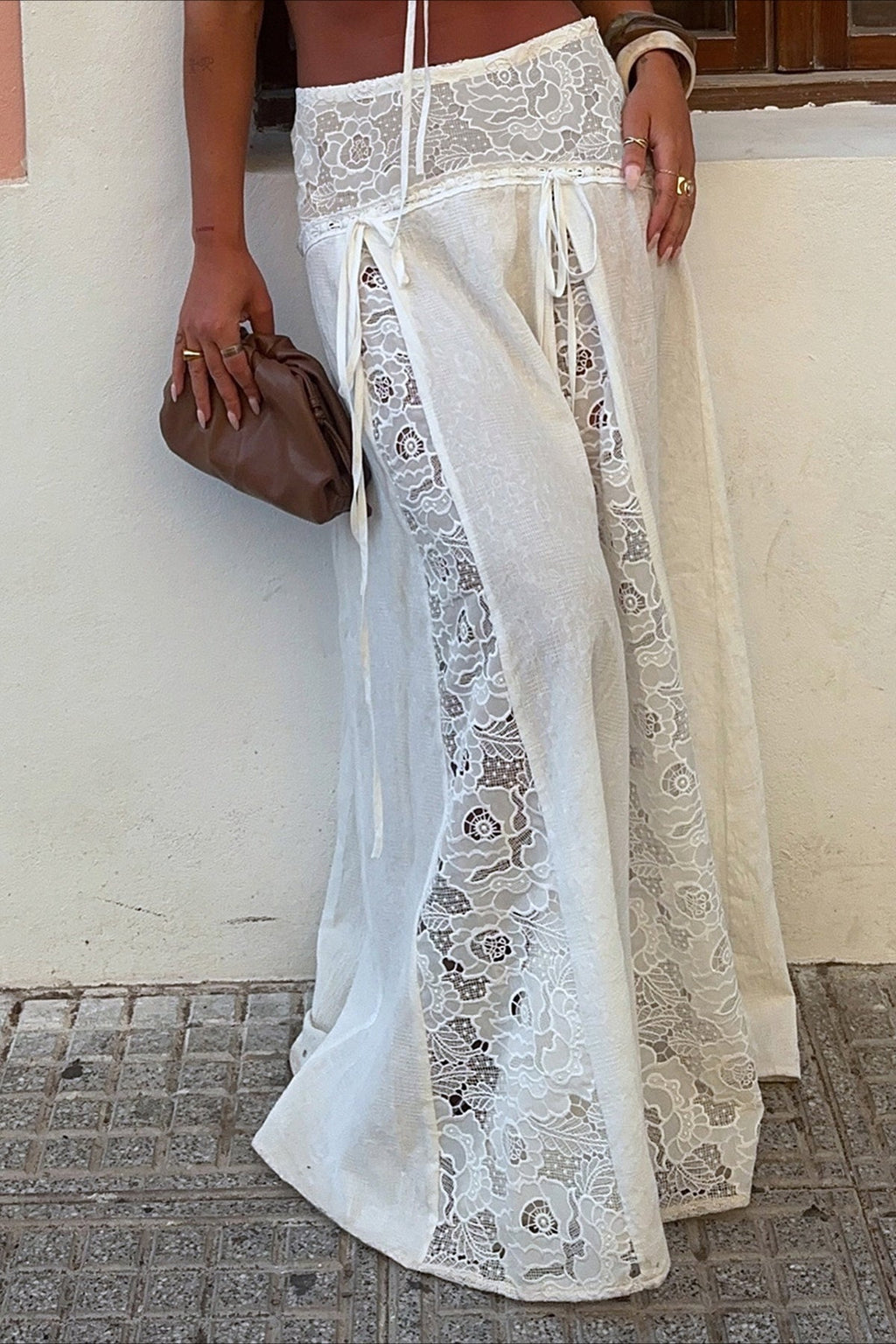 Quinn Low Waist Lace Maxi Skirt