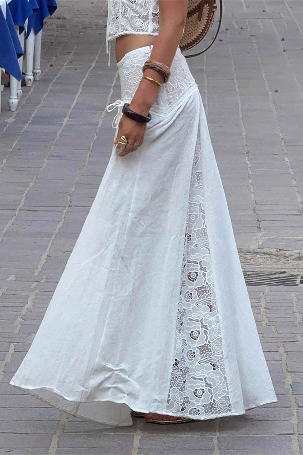 Quinn Low Waist Lace Maxi Skirt