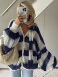 Christel Loose Striped Cardigan