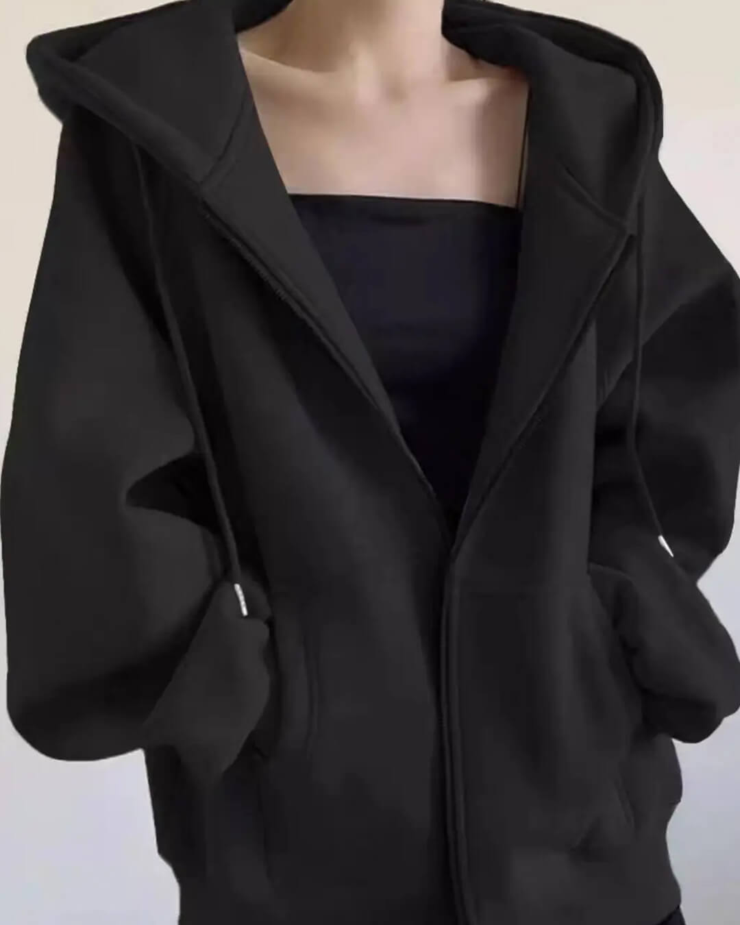 Eveline Fermuarlı Kapüşonlu Sweatshirt