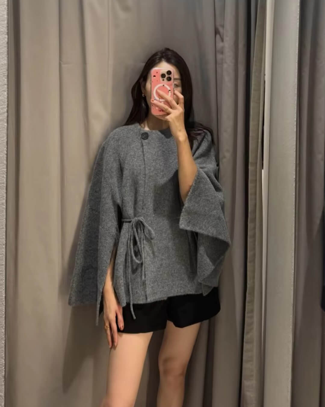 Suzette Yırtmaçlı Yarasa Kollu Hırka
