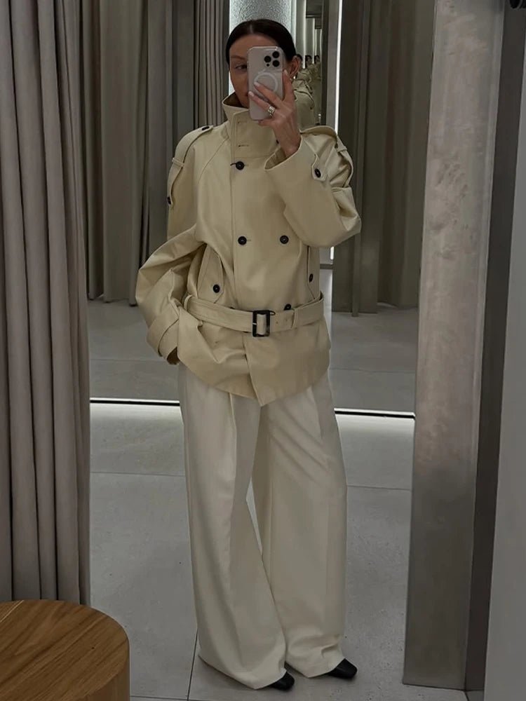 Amanda Stand Collar Trench Coat