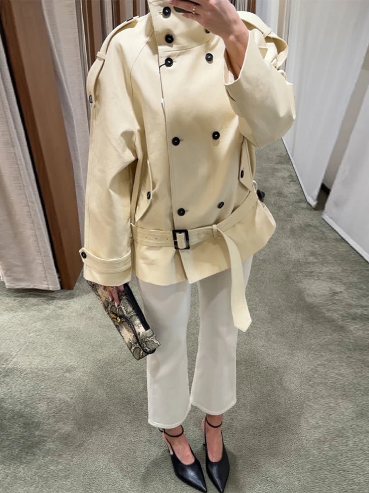 Amanda Stand Collar Trench Coat
