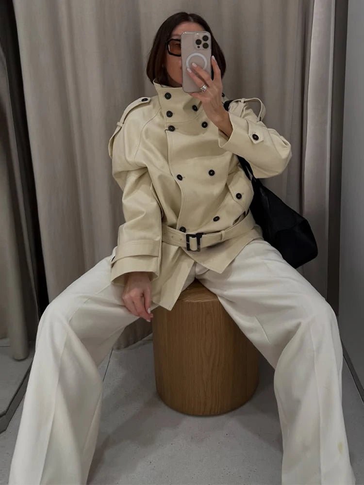 Amanda Stand Collar Trench Coat