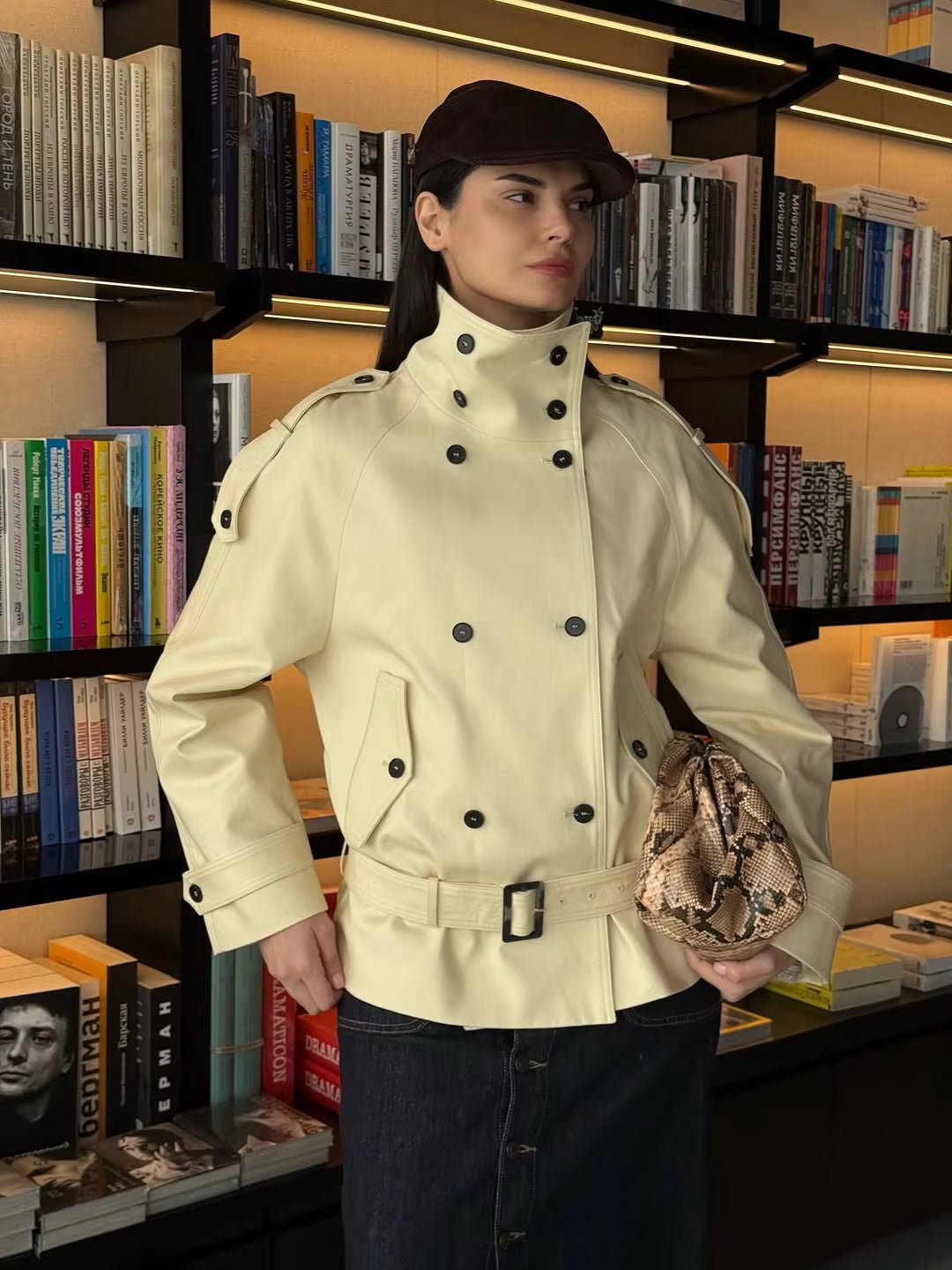 Amanda Stand Collar Trench Coat