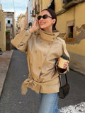 Anna High Neck Cropped Utility Trench Coat